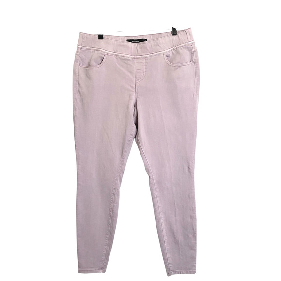 Torrid Crop Ankle Denim Jeans Womens 1 R 14/16 Purple Pink Stretch PullOn Skinny - Picture 1 of 8